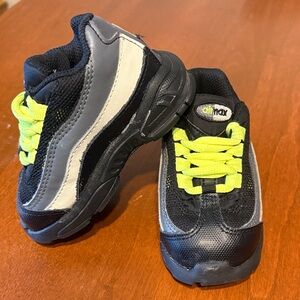 Nike Kids Black and Neon Green Sneakers 4C Baby